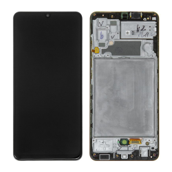 LCD Displej / ekran za Samsung A325/Galaxy A32 2021 + touchscreen + frame Black Service Pack ORG/GH82-25566A.