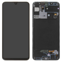 LCD Displej / ekran za Samsung A307/Galaxy A30S + touchscreen + frame Black Service Pack ORG/GH82-21190A.