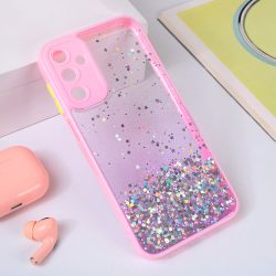 Futrola Frame Glitter za Samsung A156 Galaxy A15 5G roze.
