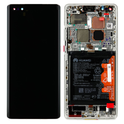 LCD Displej / ekran za Huawei Mate 40 Pro + touchscreen + baterija + frame White Service Pack ORG/02353YXC.