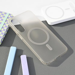 Futrola Magsafe mat PC za Samsung S936 Galaxy S25 Plus siva.