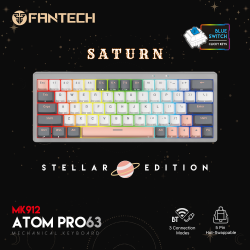 Tastatura Mehanicka Gaming Fantech MK912 RGB Atom PRO63 Wireless Saturn (blue switch).