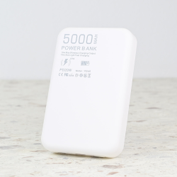 Power Bank baterija prenosiva baterija Magsafe PD W5 5000mAh bela.