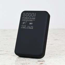 Power Bank baterija prenosiva baterija Magsafe PD W5 5000mAh crna.