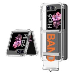 Futrola providna STRAP za Samsung F741B Galaxy Z Flip 6 5G narandzasta (GKK case) (MS).