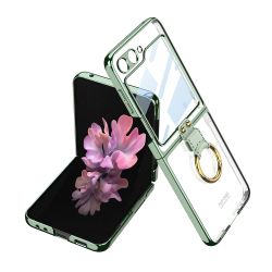 Futrola RING LINES za Samsung F741B Galaxy Z Flip 6 5G zelena (GKK case) (MS).