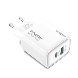 Kuciste punjaca Moxom MX-HC178 USB+Type-C QC18W PD45W belo (MS).