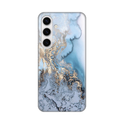 Silikonska futrola print za Samsung S921B Galaxy S24 Blue Gold Marble.