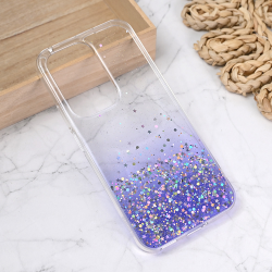 Silikonska futrola Glitter za Huawei Honor 200 Lite ljubicasta.