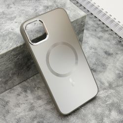 Futrola COLOR METAL MagSafe za iPhone 11 (6.1) srebrna (MS).