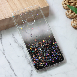 Silikonska futrola Glitter za Huawei P30 Lite crna.