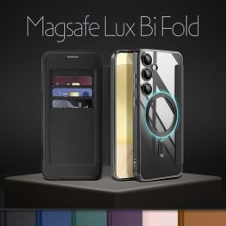 Futrola Magsafe Lux Bi Fold za Samsung Galaxy S22 Ultra 5G braon.