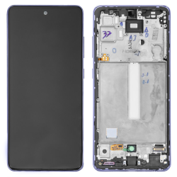 LCD Displej / ekran za Samsung A525/Galaxy A52 2021 + touchscreen + frame Violet Service Pack ORG/GH82-25524C.