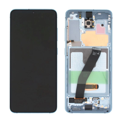 LCD Displej / ekran za Samsung G980F Galaxy S20 + touchscreen + frame Blue (no front cam) Service Pack ORG/GH82-31432D.