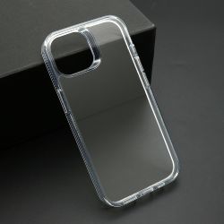 Futrola COLOR FRAME za iPhone 15 srebrna (providna) (MS).