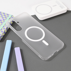 Futrola Magsafe mat PC za Samsung A366 Galaxy A36 5G bela.
