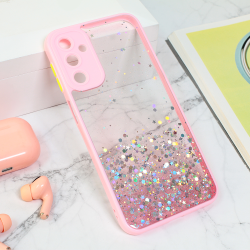 Futrola Frame Glitter za Samsung A245 Galaxy A24 4G roze.