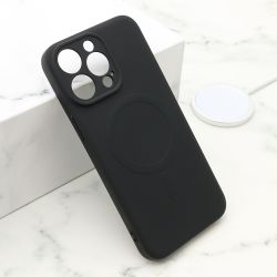 Futrola VELVET TOUCH MagSafe za iPhone 15 Pro Max (6.7) crna (MS).
