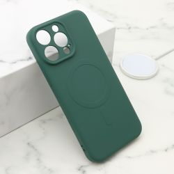 Futrola VELVET TOUCH MagSafe za iPhone 15 Pro Max (6.7) tamno zelena (MS).