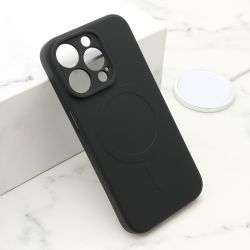 Futrola VELVET TOUCH MagSafe za iPhone 15 Pro (6.1) crna (MS).
