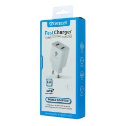 Kucni punjac Teracell Evolution TC-08 5V 2.4A 12W beli CE.
