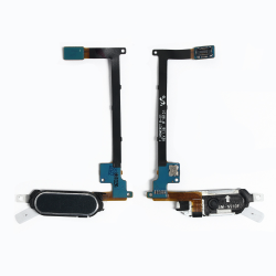 Flet kabl za Samsung N910 Galaxy Note 4 sa home tasterom+Senzor otiska prsta za crni.