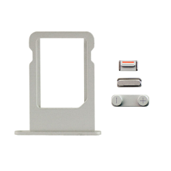 Drzac SIM kartice+set bocnih dugmica za iPhone 5 BELI (volume+on/off+silent).