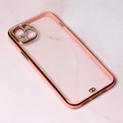 Futrola Cirkon Camera za iPhone 14 Plus roze.
