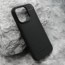 Silikonska futrola BRUSHED za iPhone 16 Pro (6.3) crna (MS).