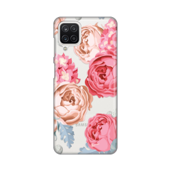 Silikonska futrola print Skin za Samsung A125F Galaxy A12 Pink Flowers.