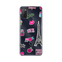 Silikonska futrola print Skin za Alcatel 1S (2021)/3L (2021)/A1 Alpha 21 Love Paris.