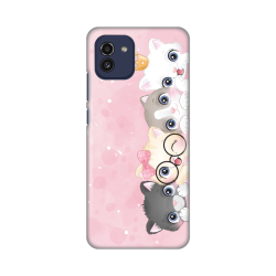 Silikonska futrola print Skin za Samsung A035 Galaxy A03 Pink cats.
