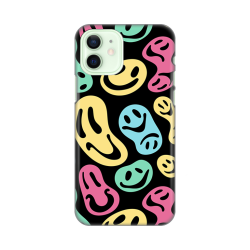 Silikonska futrola print za iPhone 12 6.1 Black Color Smiles.
