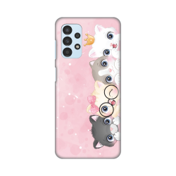 Silikonska futrola print Skin za Samsung A135 Galaxy A13 4G Pink cats.