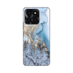 Silikonska futrola print za Huawei Honor X6a Blue Gold Marble.