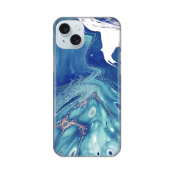 Silikonska futrola print za iPhone 15 Plus Blue Marble.