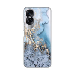 Silikonska futrola print za Huawei Honor 90 Lite Blue Gold Marble.