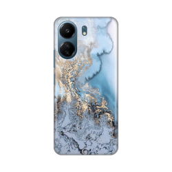 Silikonska futrola print za Xiaomi Redmi 13C Blue Gold Marble.