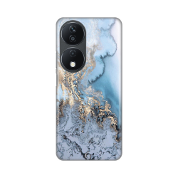 Silikonska futrola print za Huawei Honor X7b Blue Gold Marble.