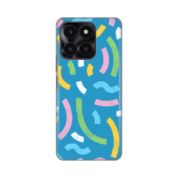 Silikonska futrola print za Huawei Honor X6a Happy Lines blue.