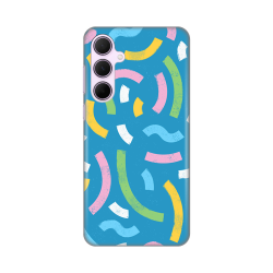 Silikonska futrola print za Samsung A356B Galaxy A35 5G Happy Lines  blue.