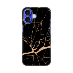 Silikonska futrola print za iPhone 16 6.1 All Black.