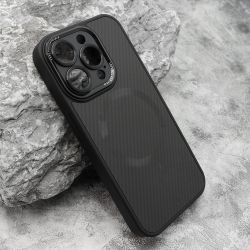 Futrola CARBON MagSafe za iPhone 15 Pro (6.1) crna (small camera) (MS).