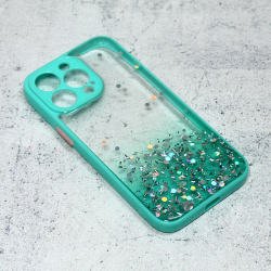 Futrola Frame Glitter za iPhone 13 Pro mint.