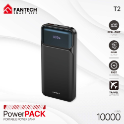 Power Bank baterija Prenosiva baterija Fantech T2 10000mAh QC, PD, 22.5W crni.