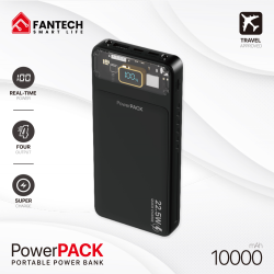 Power Bank baterija Prenosiva baterija Fantech T1 10000mAh QC, PD, 22.5W crni.