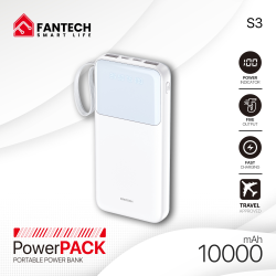 Power Bank baterija Prenosiva baterija Fantech S3 10000mAh, 10W beli.