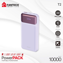 Power Bank baterija Prenosiva baterija Fantech T2 10000mAh QC, PD, 22.5W ljubicasti.