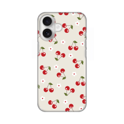 Silikonska futrola print za iPhone 16 6.1 Cherry and Flowers.