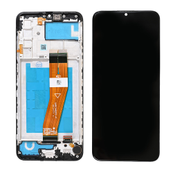 LCD Displej / ekran za Samsung A037/Galaxy A03s (GH81-21233A) + touchscreen + frame Black FULL ORG-SP.